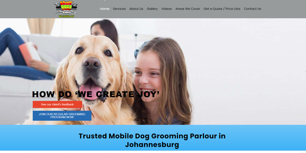 Dog grooming in Johannesburg