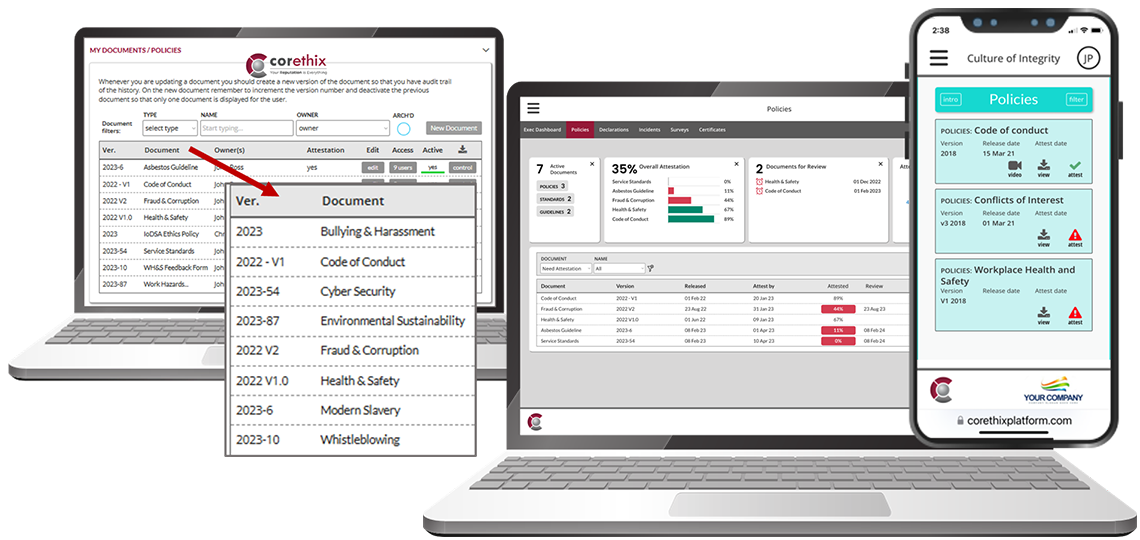 Digital policy management systems