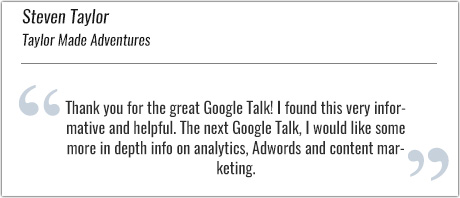 testimonial google talk